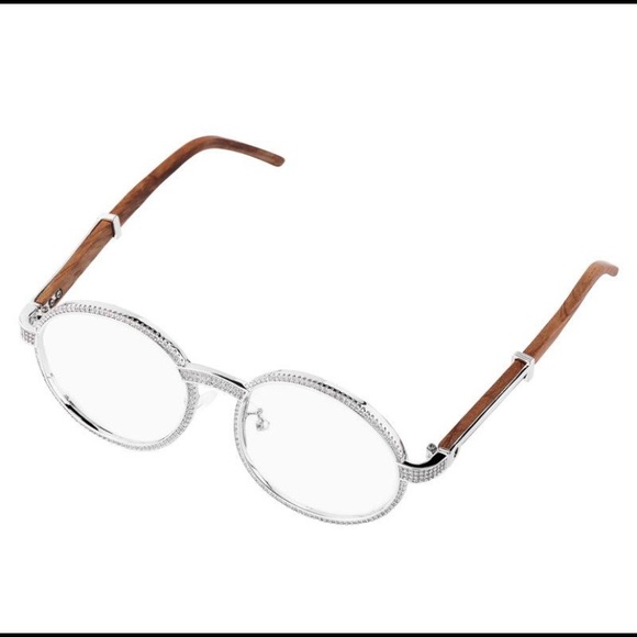 Iced Out Buffalo Horn Buffs Vintage Glasses New - Picture 4 of 4